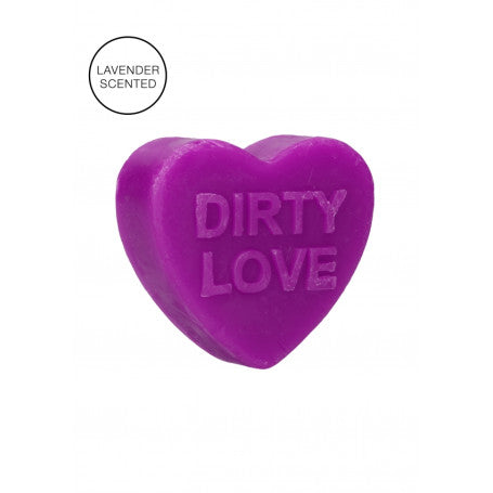 SAPONE A CUORE HEART SOAP - DIRTY LOVE - LAVENDER SCENTED